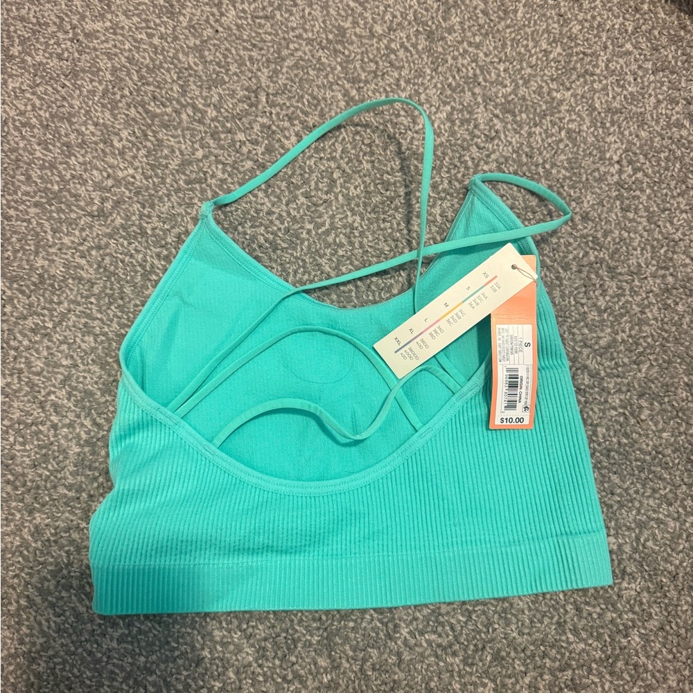 Colsie Aqua Ribbed Bralette
